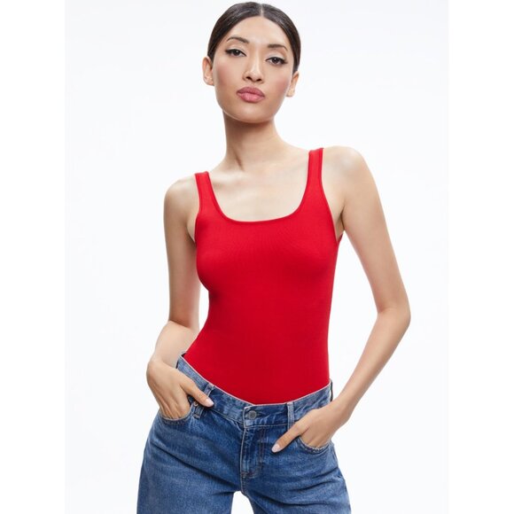 ALICE + OLIVIA Women's Daryn Sculpting Tank Size S In Cinnamon - Picture 1 of 7